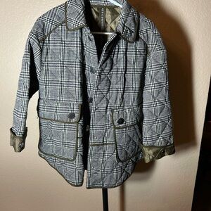 Zara Black and White Quilted Jacket